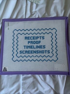 Receipts Proof Timelines Needlepoint Canvas